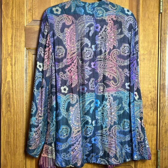 Women's Soft Surroundings Topper / Jacket Size 1X Multicolor and FABULOUS! - Picture 7 of 9